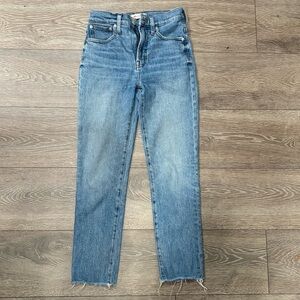 Madewell Light Blue Jeans with Brown Patch